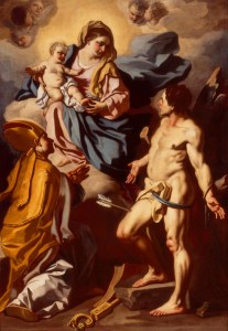Francesco Solimena (Italian, 1657–1747), Madonna and Child with St. Januarius and St. Sebastian, ca. 1700. Oil on canvas. Milwaukee Art Museum, Gift of Friends of Art M1964.35. Photo credit: Larry Sanders.