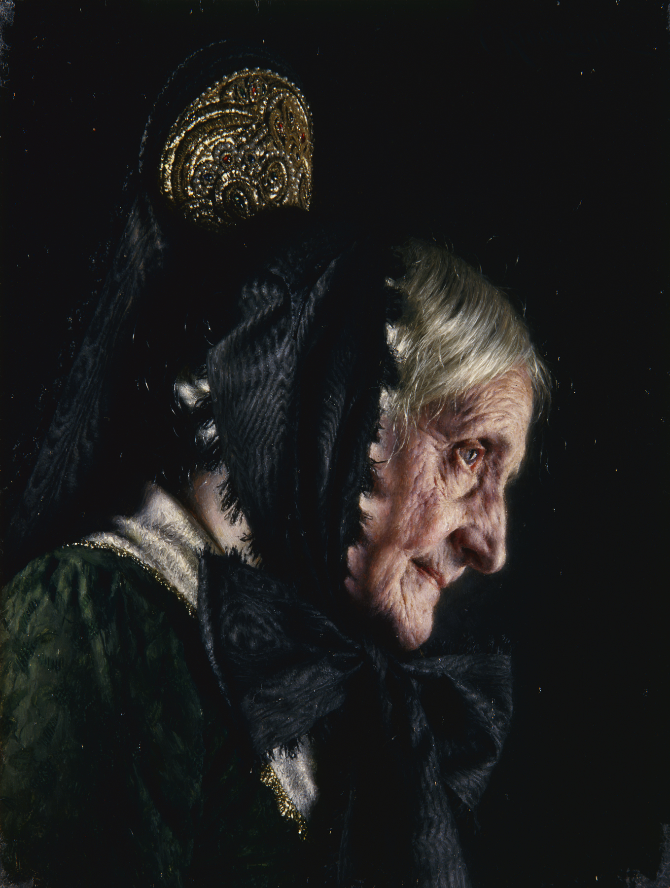 Carl Kronberger (Austrian, 1841–1921), Peasant Woman, ca. 1884. Oil on wood panel. Milwaukee Art Museum, Gift of the René von Schleinitz Foundation M1962.74. Photo credit: P. Richard Eells.